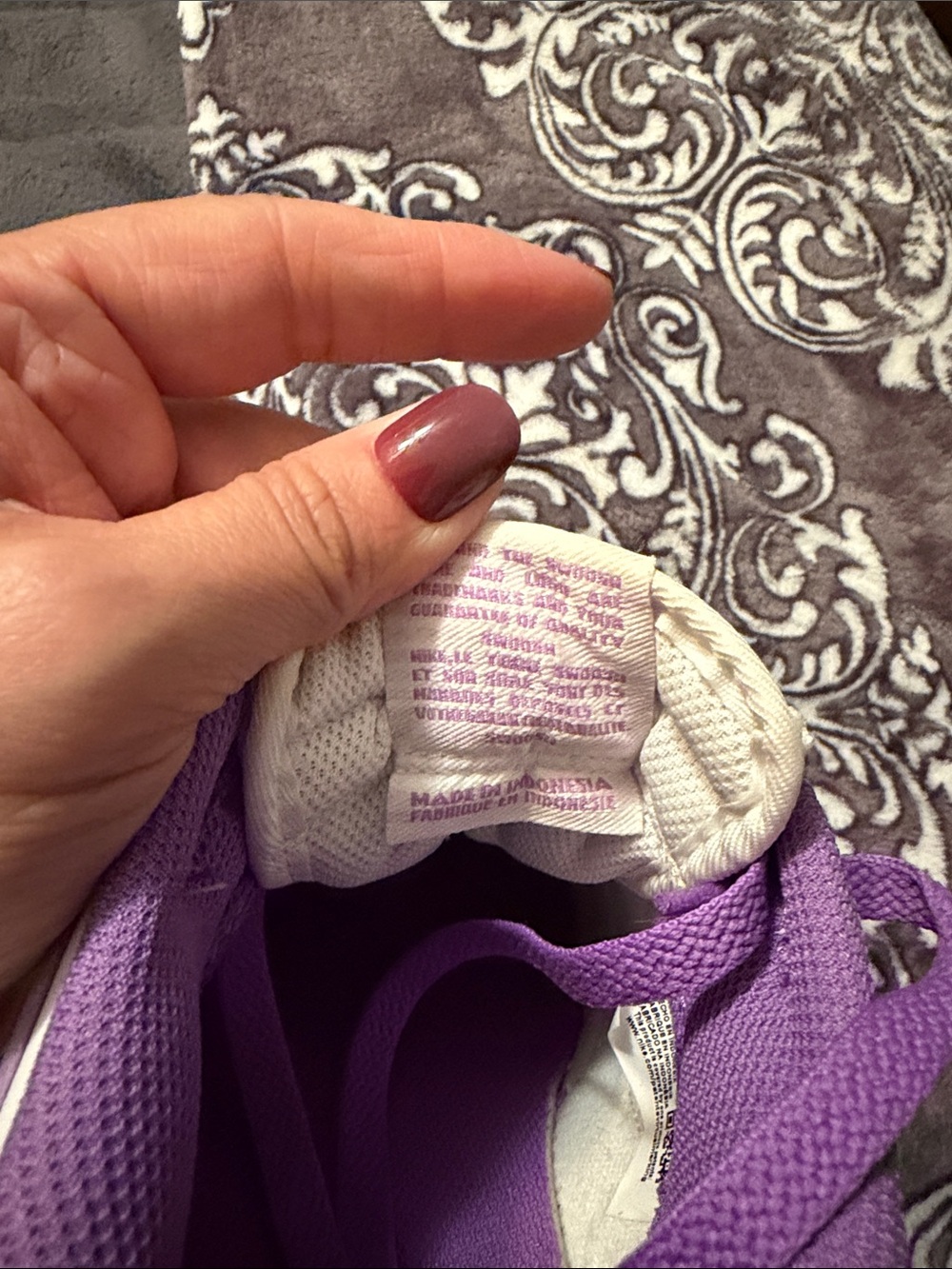 Nike Women’s Low-Top Sneakers — Purple & Cream - Picture 2 of 9